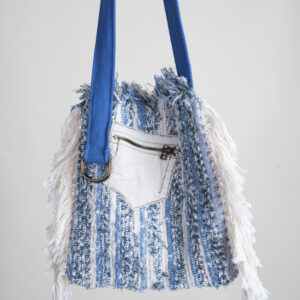 Fluffy Blue Tote Bag, 12x15