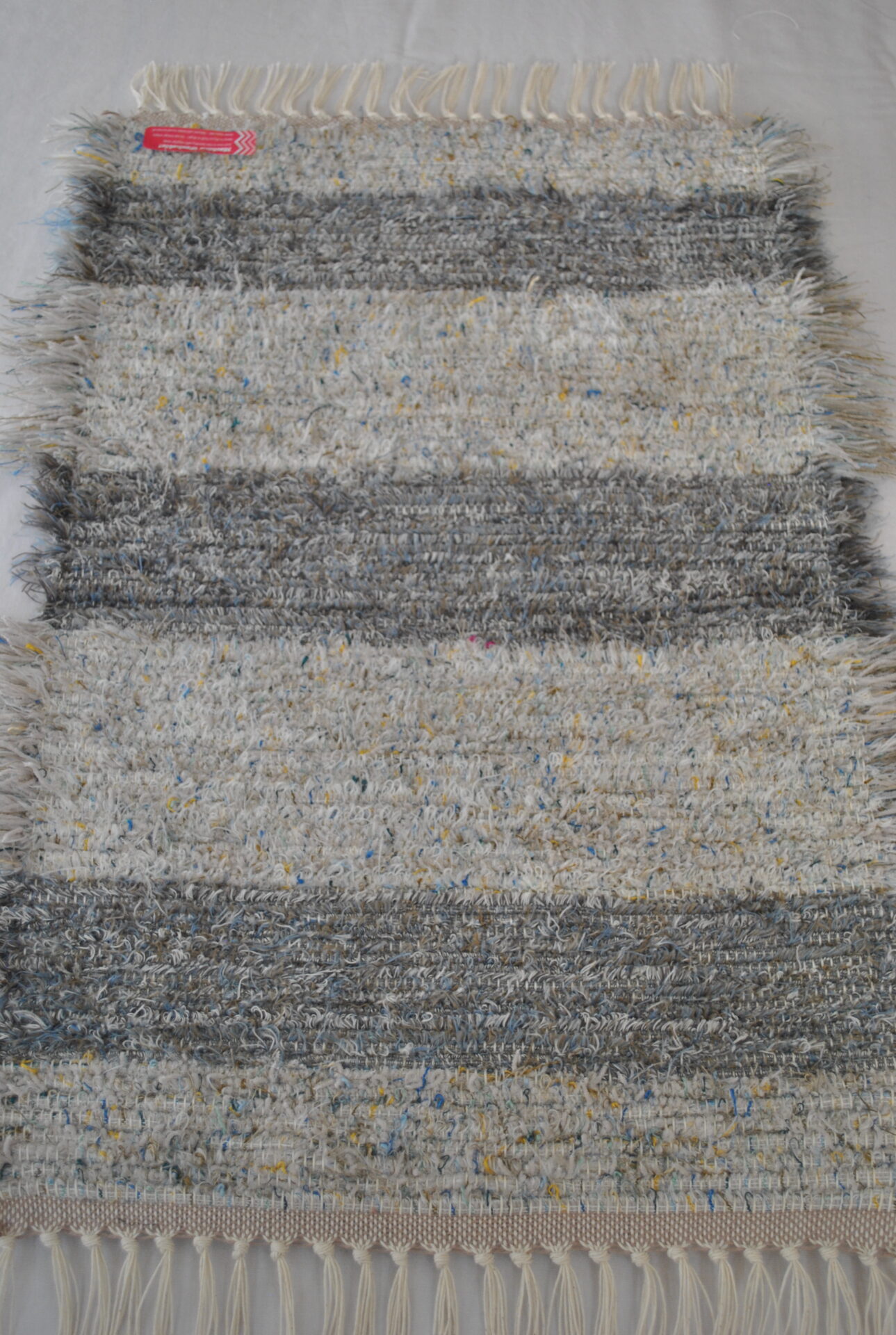 Fluffy Rug, Wide Stripe Greys, 26x18 - Image 9