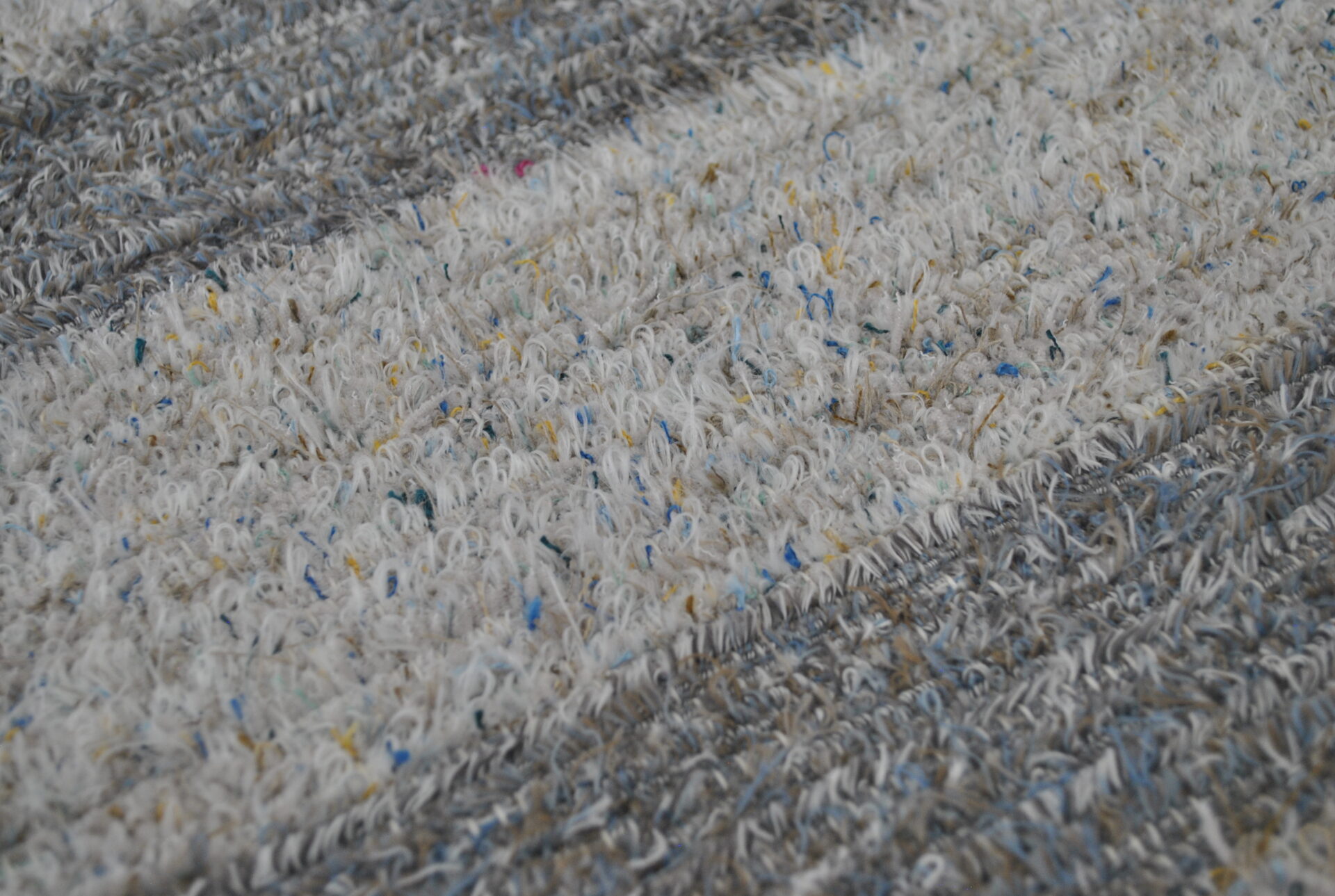 Fluffy Rug, Wide Stripe Greys, 26x18 - Image 5