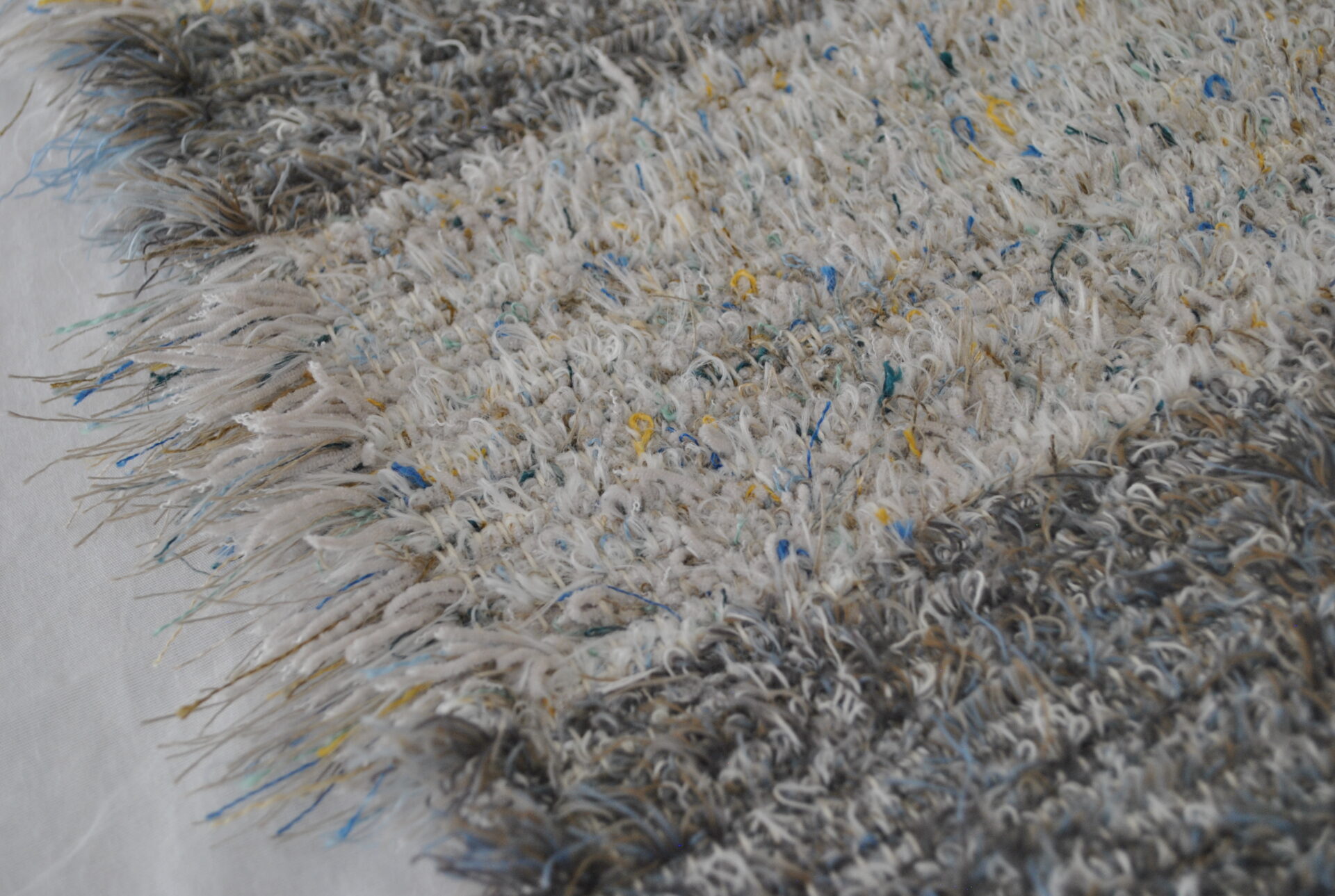 Fluffy Rug, Wide Stripe Greys, 26x18 - Image 4