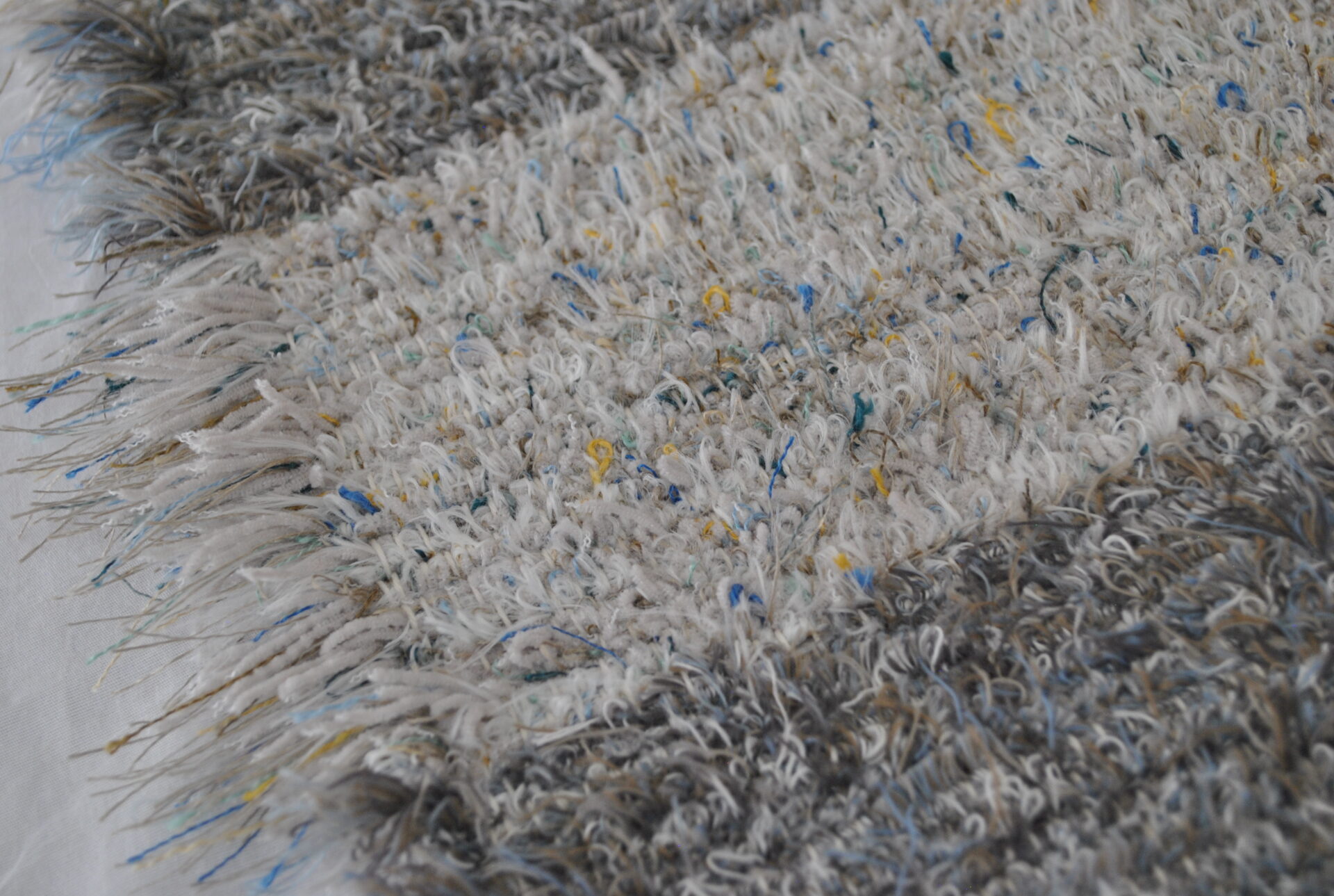 Fluffy Rug, Wide Stripe Greys, 26x18 - Image 2